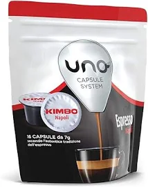 Kimbo uno caffe espresso napoli capsule uno system 6 astucci da 16 capsule