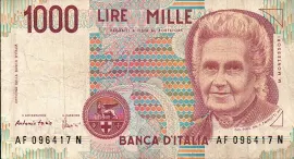 Banconota Repubblica Italiana Da 1000 Lire Fazio-amici