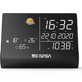 NASA - WSP1300 Stazione Meteo con Altoparlante Bluetooth - Nero