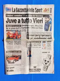 Gazzetta Dello Sport 6 Marzo 1997 Rosenborg-juventus 1-1 Vieri - 4x4