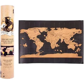 Boltze - Cartina Mondo piccola Scratch Map con Grattino 20 x 30