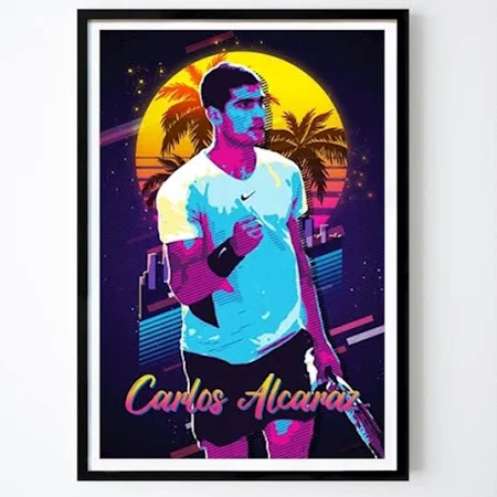 Retro & Vintage Poster Carlos Alcaraz di IDN WORK SPACE