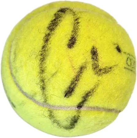 Pallina Autografata Carlos Alcaraz Tennis Ball Proof Utilizzata