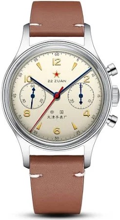 Sea Gull Orologio da polso meccanico da uomo, Seagull 1963 Aviation Cronografo Pilot Orologio meccanico a carica manuale, edizione internazionale GD