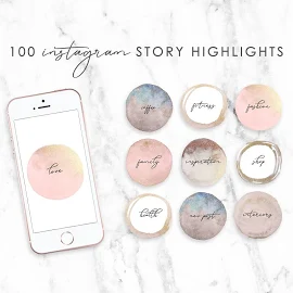 100 Instagram Story Evidenzia icone, Rosa Rosa Metallic Metallic Glitter, Instagram Highlight Covers, Social Media, Instagram Icona