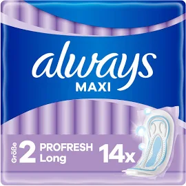 Always Assorbenti Maxi - ProFreshLong, Taglia 2 - 14 pz.