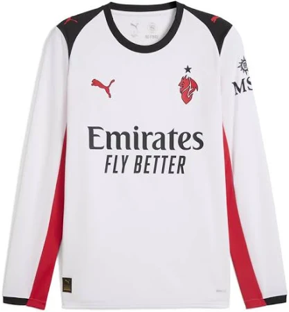 Puma AC Milan Maglia maniche lunghe Away 2025/2026 Bianco Uomo C02