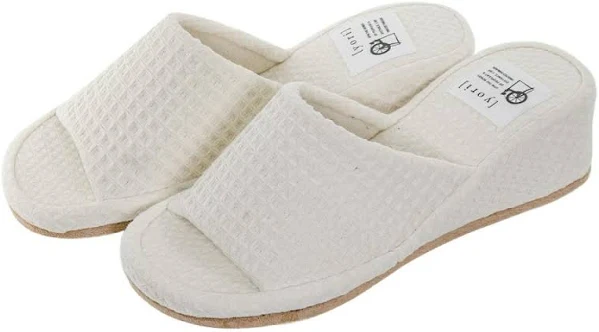 オクムラ スリッパ yori ヒール 24cm コットンワッフル パンタロン 綿100%