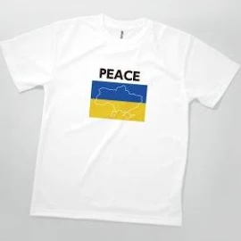 Tシャツ ウクライナ 国旗 地図 Ukraine... フリーサイズ 黒/白/赤