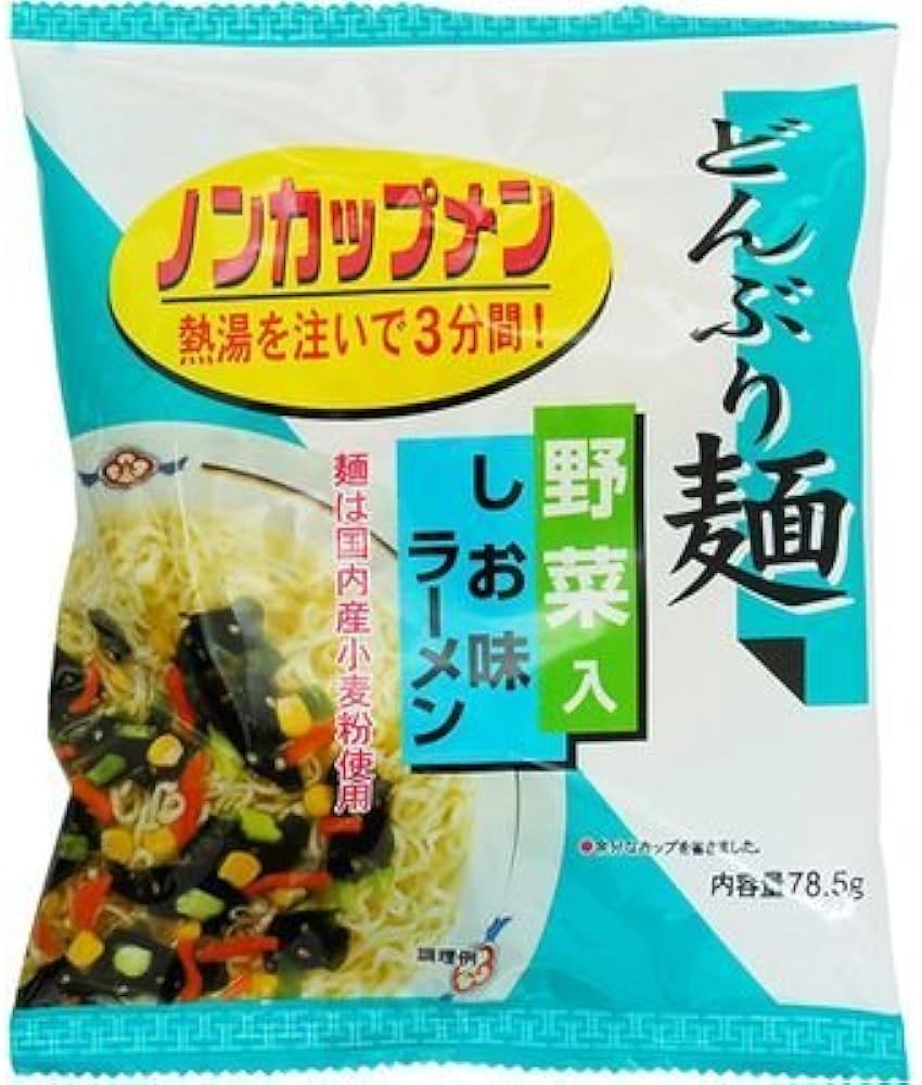 トーエー どんぶり麺 しお味ラーメン 78.5g×3袋 ノンカップ 袋麺 フライ インスタント 国産小麦