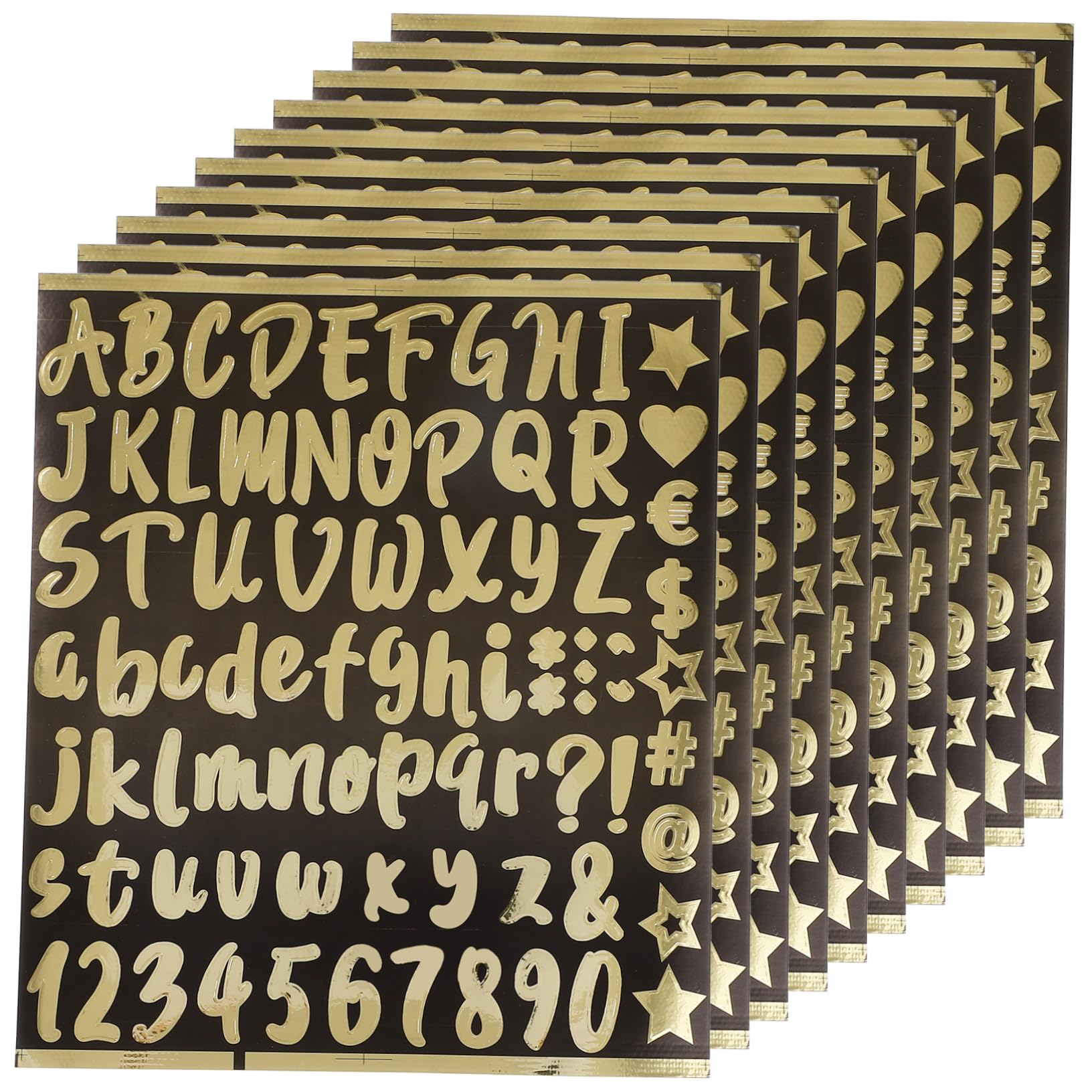 10シーツ枚屋外用郵便受け番号ステッカー 反射式アルファベット数字 窓や看板に貼れる粘着デカール 工芸品や住所表示など多用途使用可能