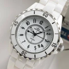 テクノス TECHNOS 腕時計 T9B82TW J12タイプ ホワイトセラミック クオーツ メンズ 未使用品 質イコー... フリーサイズ 黒/白/赤