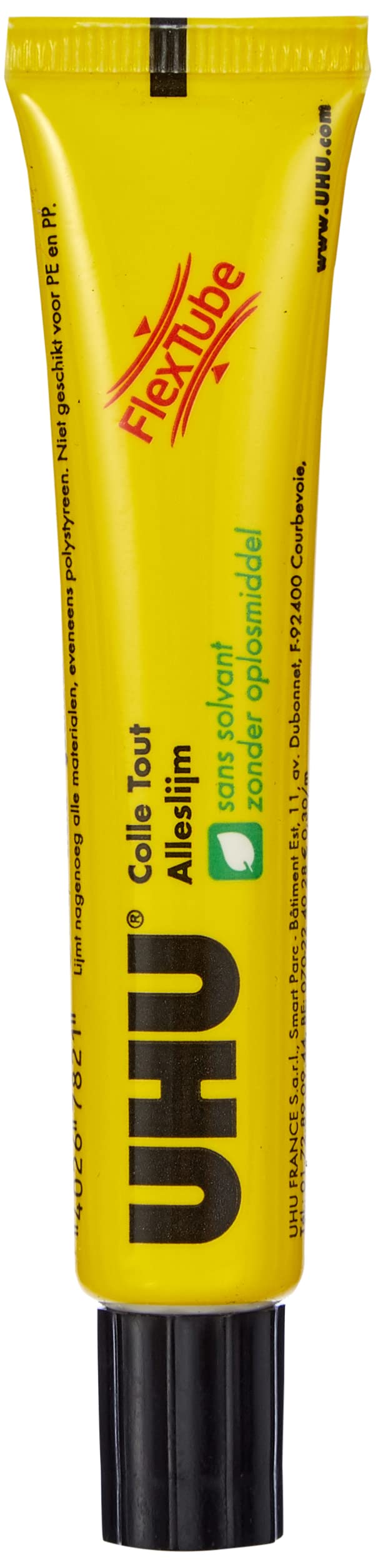 UHU 溶剤不使用多目的接着剤 フレックスチューブ、溶剤を含まない万能接着剤 壊れない、透明、20g。