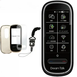 DCT AI翻訳機 DreamTalk ドリームトーク DCT-2020-BK ブラック アクセサリー3点付き 付属SIM2年使い放題