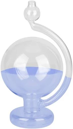 xuuyuu 天気予報ボトル ウェザーボール ストームグラス ホワイト 天気予報 晴雨予報 色粉付き 地球儀 インテリア オブジェ 室内装飾 クリスマス