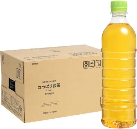 by Amazon 緑茶ラベルレス 500ml x 24本 さっぱり 国産茶葉100%使用