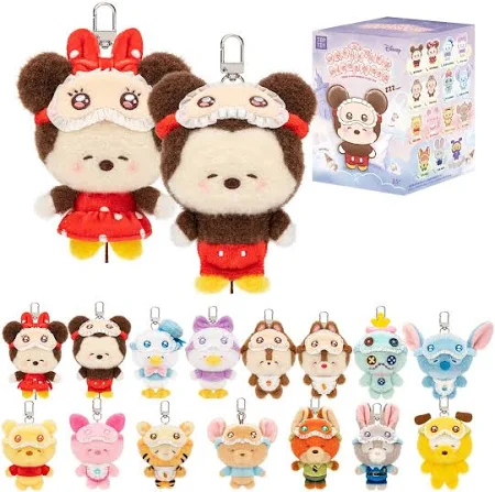 TOP TOY ディズニー(Disney) ミッキーファミリー「眠そう目」ぬいぐるみ シリーズ 【1ピース】 ガチャガチャ ブラインド ボックス フィギュア プラモデル プレミアム おもちゃ ズートピア スティッチ キャラクター 誕生日プレゼント