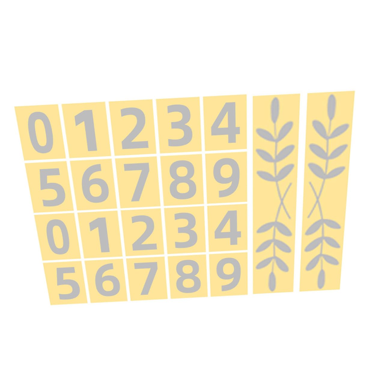 4セット屋外用郵便受け番号ステッカー 玄関用 郵便受けデカール 窓や看板に貼れる粘着式数字ラベル 耐水性 素材 反射機能付き