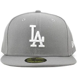 [レディース] ニューエラ キャップ 59FIFTY ロサンゼルス ドジャース MLB TEAM basic Fitted CAP Grey New ERA Los Angeles Dodgers 帽子 メンズ 男女兼用 グレー /grey BIG_SIZE 24_7RE_24_8RE_0813