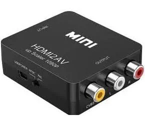 HDMI to AV コンバーター RCA変換アダプタ 1080P対応 PAL/NTSC切り替え HDMI入力をコンポジット出力へ変換 USB給電ケーブ
