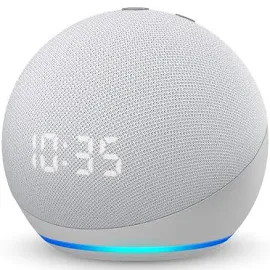 Echo Dot (エコードット) 第4世代 - 時計付きスマートスピーカー with Alexa、グレーシャーホワイト... Amazon