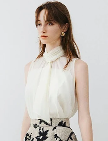 【FRAY I.D】シアーノースリボウタイブラウス