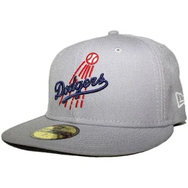 ニューエラ ベースボールキャップ 帽子 NEW ERA 59fifty メンズ レディース MLB ロサンゼルス ドジャース gy... 7-7/8 (約62.5cm) グレー