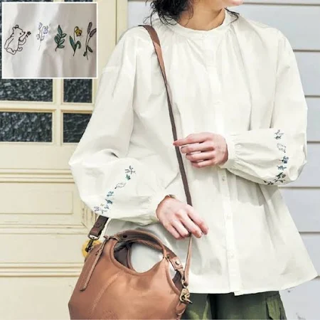 ディズニー/Disney バルーン袖刺繍ブラウス「クラシック・プー」