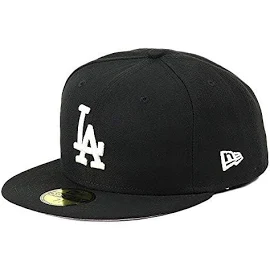 [ニューエラ] キャップ ドジャース 59FIFTY MEN'S LA ロサンゼルス・ドジャース メンズ 帽子 ブランド ベースボールキャップ メジャーリーグ 大きいサイズ 野球帽 7 LAブラックホワイト [並行輸入品]