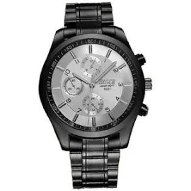 腕時計 メンズ メンズ腕時計 おしゃれ 男性用 ブラック ベルト 時計 安い 腕時計 見やすい 父の日... フリーサイズ メタリックシルバー