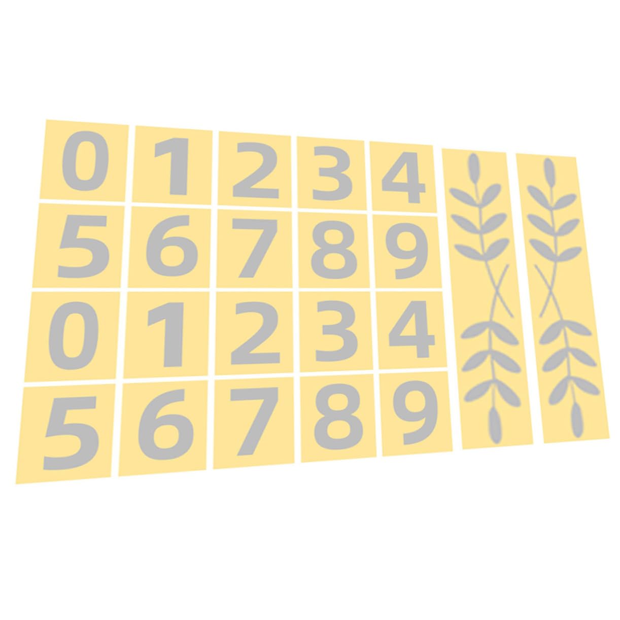 4セット粘着式 反射 郵便受け番号ステッカー 屋外用 玄関 郵便受け 番地ラベル 工芸 スクラップブッキング 用 自転車 ゴミ箱 車両装飾対応