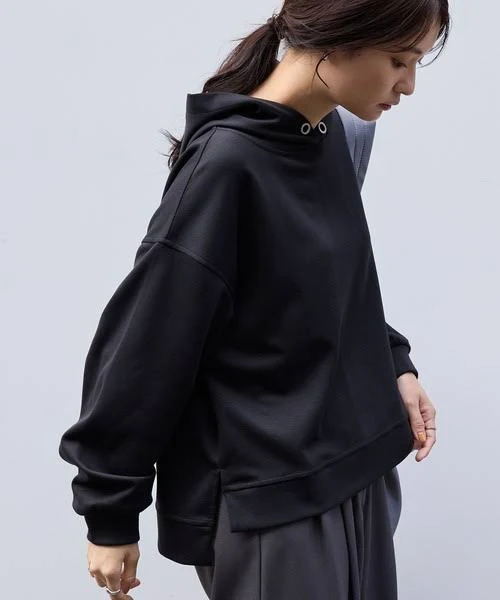 パーカー イージードライダンボールニットボリュームスリーブプルオーバーパーカー レディース... MONO-MART