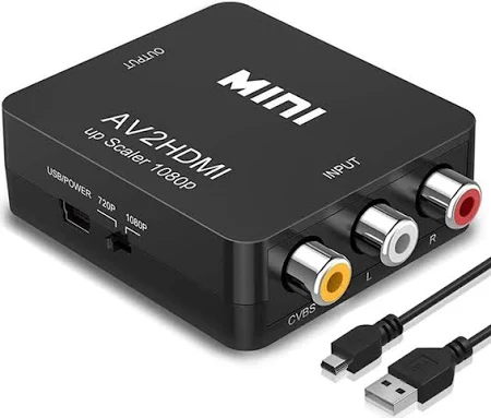 RCA to HDMI変換コンバーター AV to HDMI 変換器 AV2HDMI コンポジットをHDMIに変換アダプタ音声転送 AV