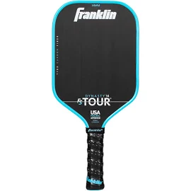 Franklin SPORT Pro ピックルボールパドル - FSツアーシリーズ カーボンファイバーピックルボールパドル - 公式米国ピックルボール(米国APA)承認パドル - ダイナスティプロプレイヤーパドル - 14mmポリマーコア - ブルー