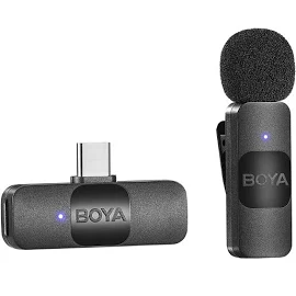 BOYA/BY-V10 スマホ用ワイヤレスピンマイク USB TypeC接続 iPhone15/Android/iPad YouTube動画撮影・TikTok撮影