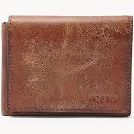 ML3700 One Size FOSSIL Mens EXECUFOLD Wallet, Derrick- Brown, One Size