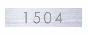集合ポスト 郵便受け ポスト用 ヨコ型 ルームナンバー 切文字 シールタイプ 4桁 文字色 グレー 書体センチュリーゴシック サイズ15×52mm 1枚