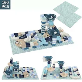 大理石の競馬場の ビルディング ブロック 80?360個 迷路 ビルディング ブロック プラスチックスライド 大きな ブロック 子供 の おもちゃ