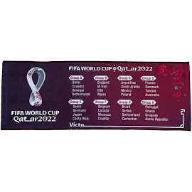 FIFA WORLD Cup Qatar 2022 公式ライセンス商品フェイスタオル サッカー ワールドカップ RED MS22590