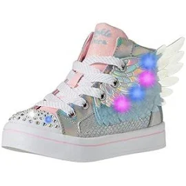 スケッチャーズ SKECHERS KIDS Girls TWI-Lites-Unicorn Wings Sneaker, Silver Pink... フリーサイズ 黒/白/赤