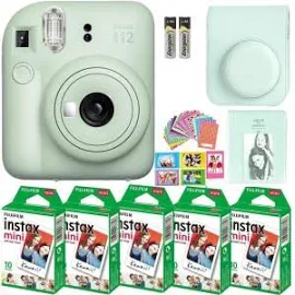 富士フイルム Instax Mini 12 インスタントカメラ 富士フイルムインスタントミニフィルム (50枚) 付属 ストラップ/フォトアルバム/ステッ... FUJIFILM