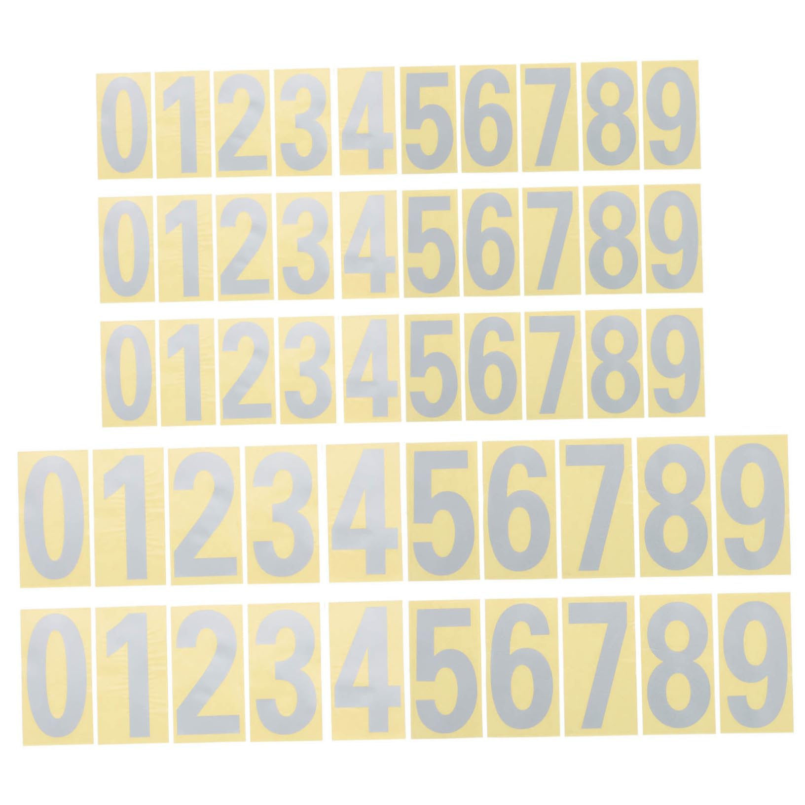 5セット防水反射郵便受け番号ステッカー 自己粘着式 おしゃれなデ