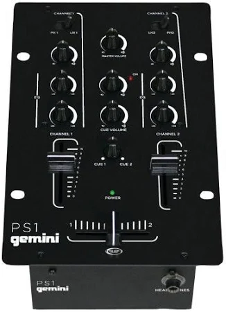 Gemini PS1 2-Channel Stereo DJ Mixer