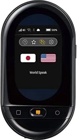 キングジム KING JIM ワールドスピーク ポータブル翻訳機+国内専用SIM 2年 HYP10-J48クロ