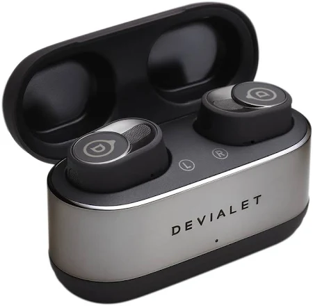 Devialet Gemini II イヤホン 2 付き | 最大40dBのANC | チタンコーティング10mm高感度ドライバー | 最大22時間のバッテリー寿命 | アダプティブ・ノイズキャンセリングと外音取り込みモード (M Black, Gemini II)