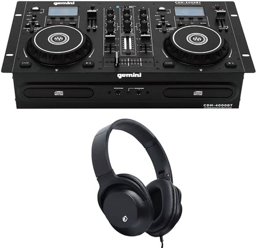 gemini ジェミナイ 一体型 オールインワンCDJコンソール CDM-4000BT + ヘッドホン KHP-001 セット