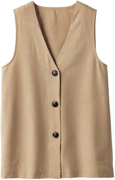 ロングベスト レディース M L LL 3L 春 夏 ベスト ロング丈 ポケット付き 無地 薄手 ゆったり コンパクト シワになりにくい 上品 エレガント シンプル さらっとロングベスト... ユニセックス