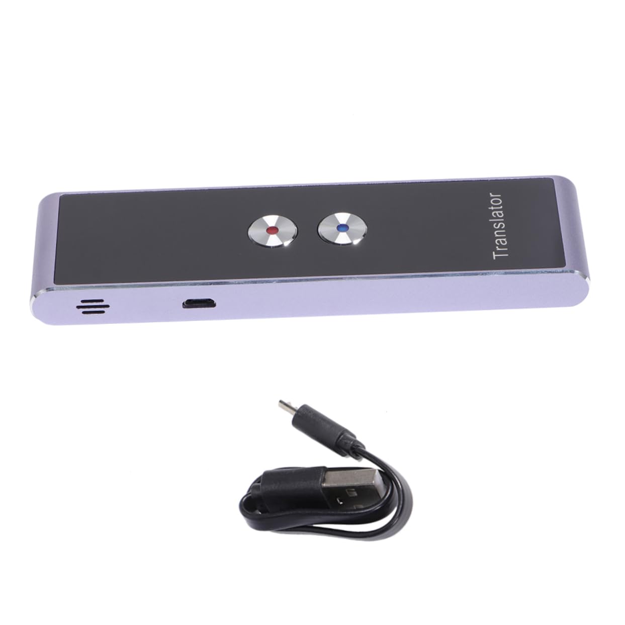 Generic ポータブル音声翻訳機 – 多言語リアルタイム対応 旅行や国際会話支援デバイス (中くらい,グレー)