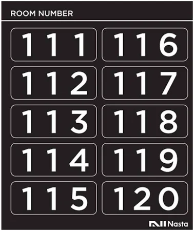 ナスタ 集合郵便受箱用ルームナンバーシール 3桁・4桁 1シート10部屋分 KS-NGBS