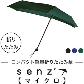 【正規販売店】 senz micro ~台風でも壊れない傘~ 折りたたみ傘 撥水 自動開閉 コンパクト 豪華化粧箱つき... フリーサイズ ピュアブラック